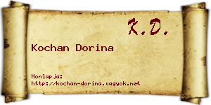 Kochan Dorina névjegykártya